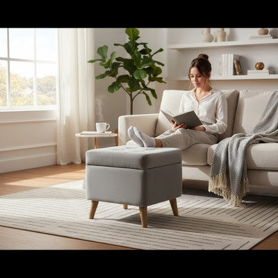 RegalStor Modern Velvet Storage Seater