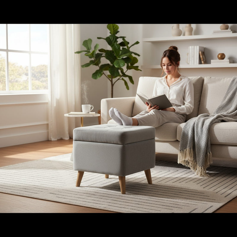 RegalStor Modern Velvet Storage Seater