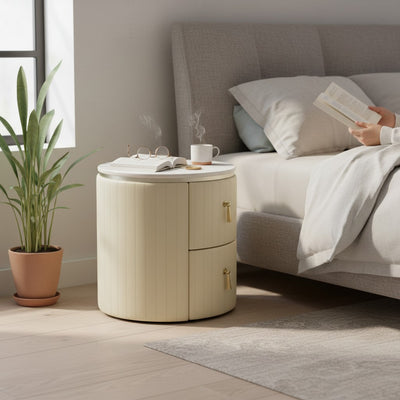 EleganceStone Marble Top Side Table