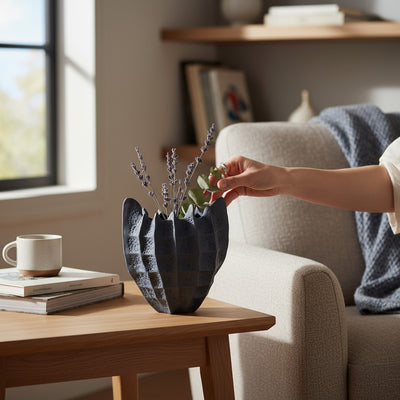 Midnight Reverie Porcelain Vase