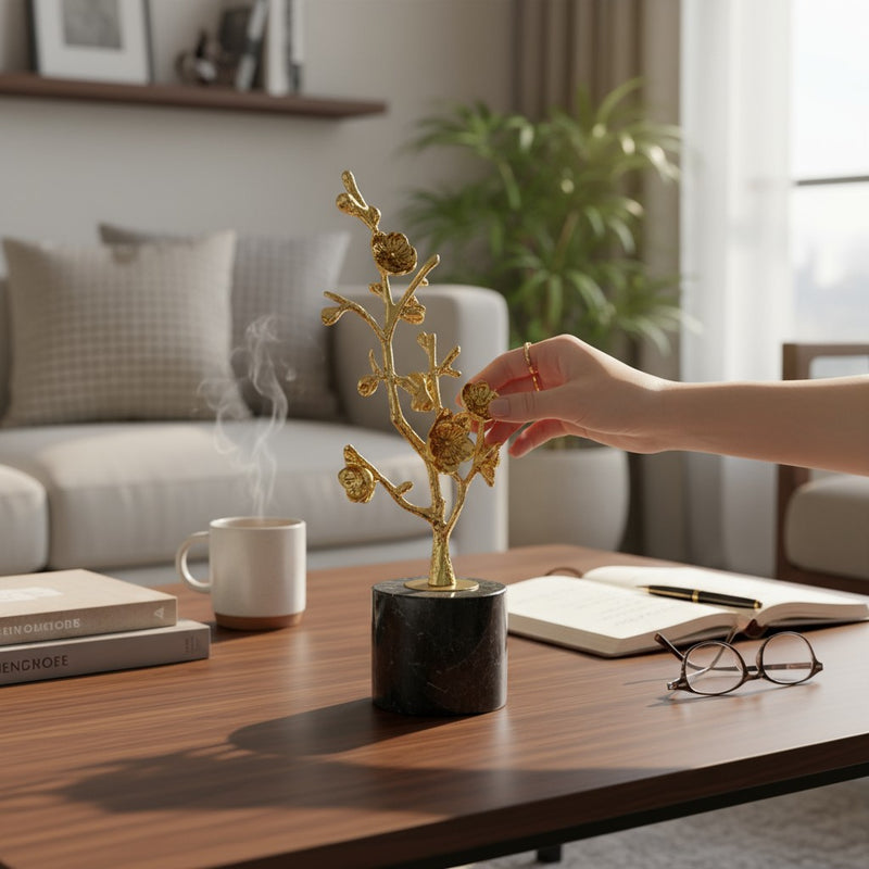 Delicate Metallic Tree Decor