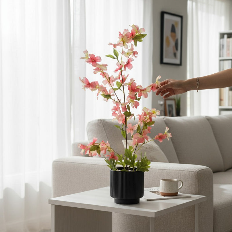 Amber Dusk Ceramic Floral Vase