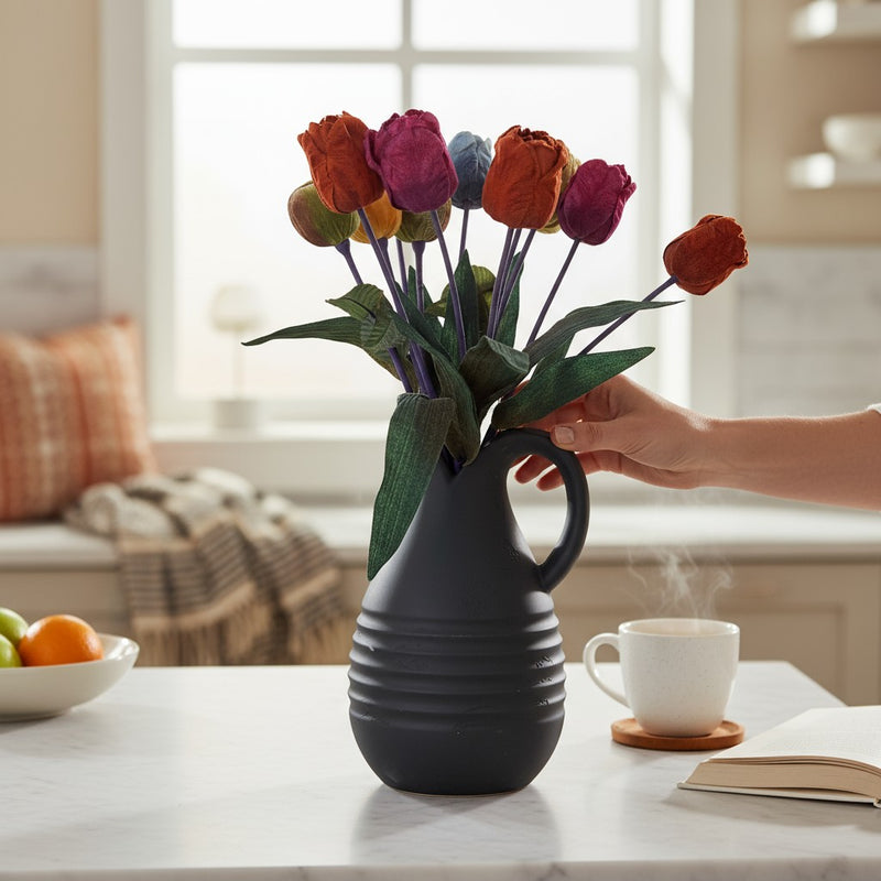 Ivory Solace Ceramic Vase