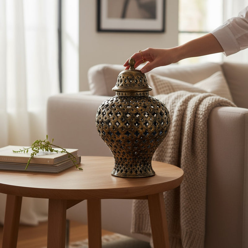 Caramel Glow Ceramic Candy Jar