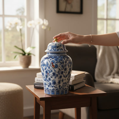 Artistic Royal Blue Candy Jar