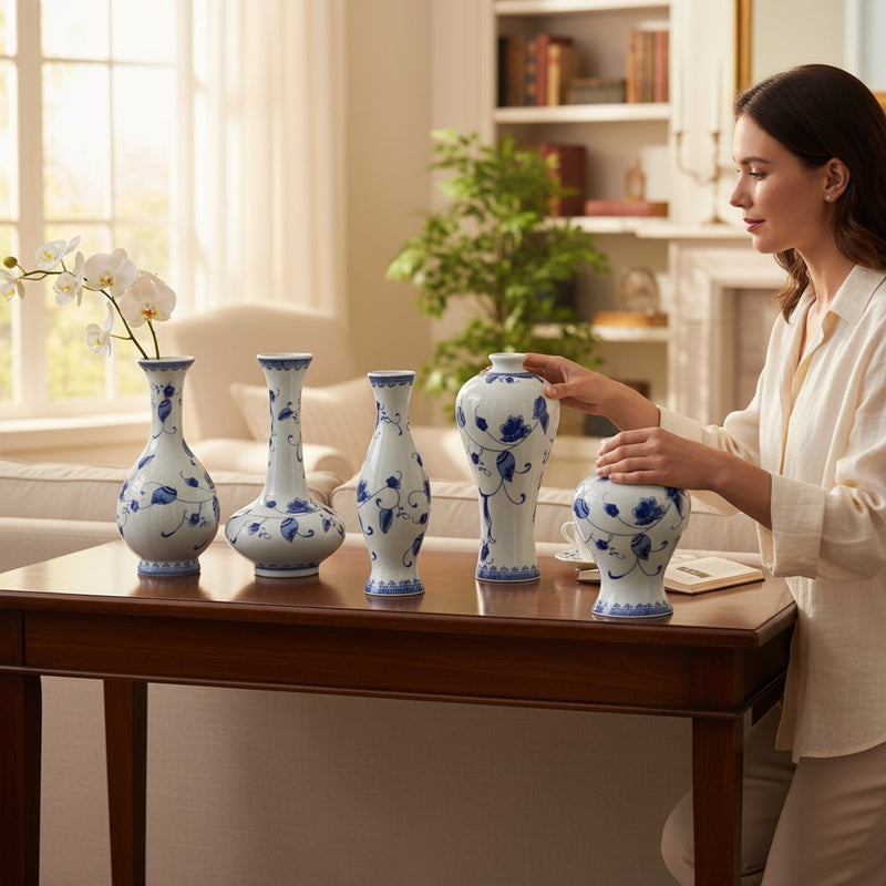 Sapphire Crest Ceramic Pottery Set