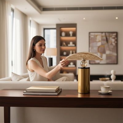 Regal Crest Retro Glass Platter with Brass Base