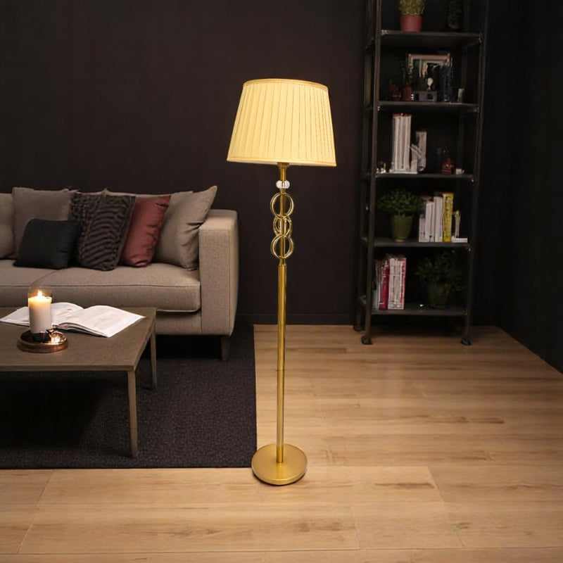 Obsidian Rise – Matte Gold Floor Lamp