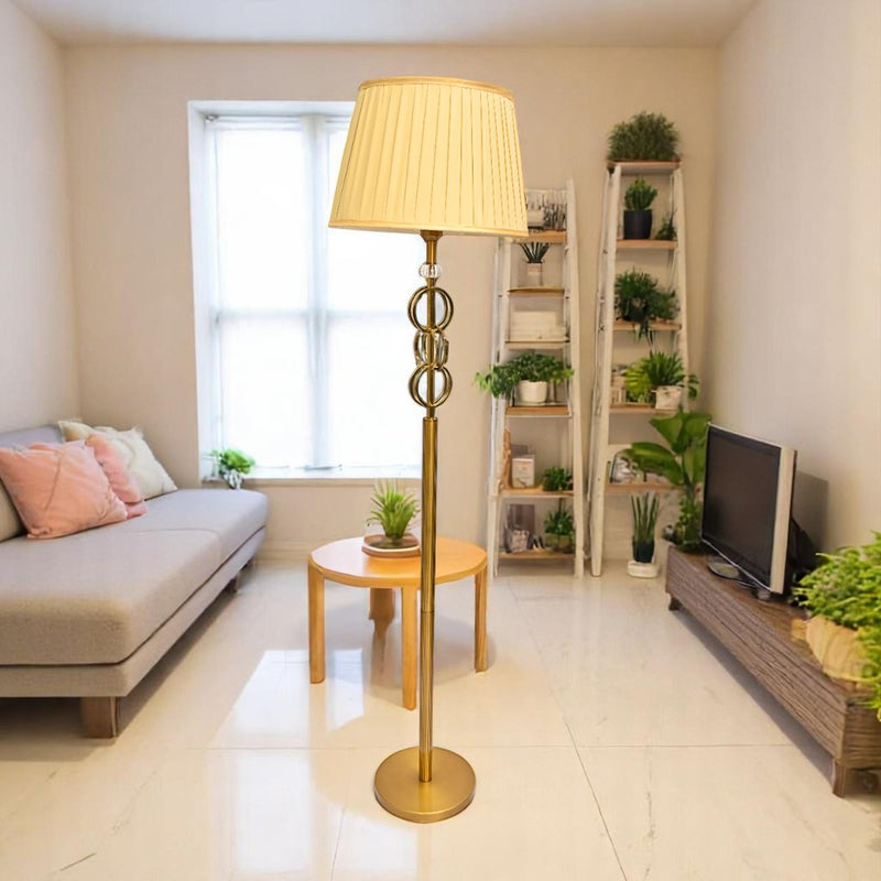 Obsidian Rise – Matte Gold Floor Lamp