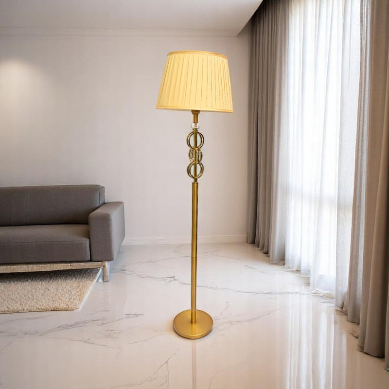 Obsidian Rise – Matte Gold Floor Lamp
