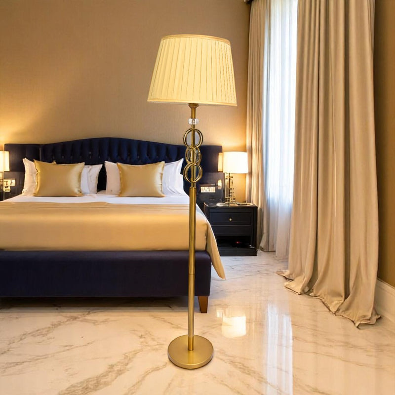 Obsidian Rise – Matte Gold Floor Lamp