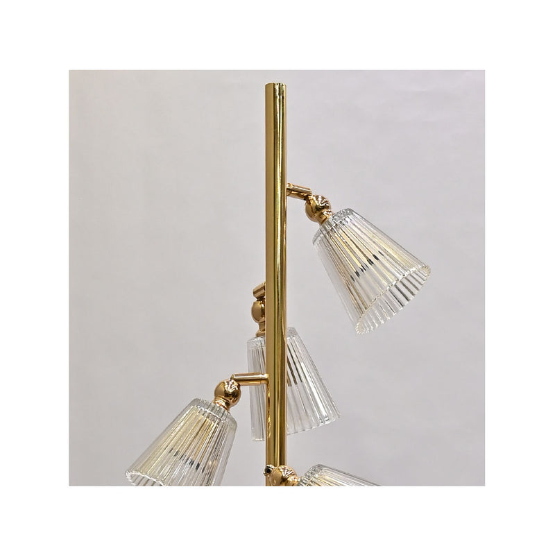 Luminous Frost – White Crystal Floor Lamp